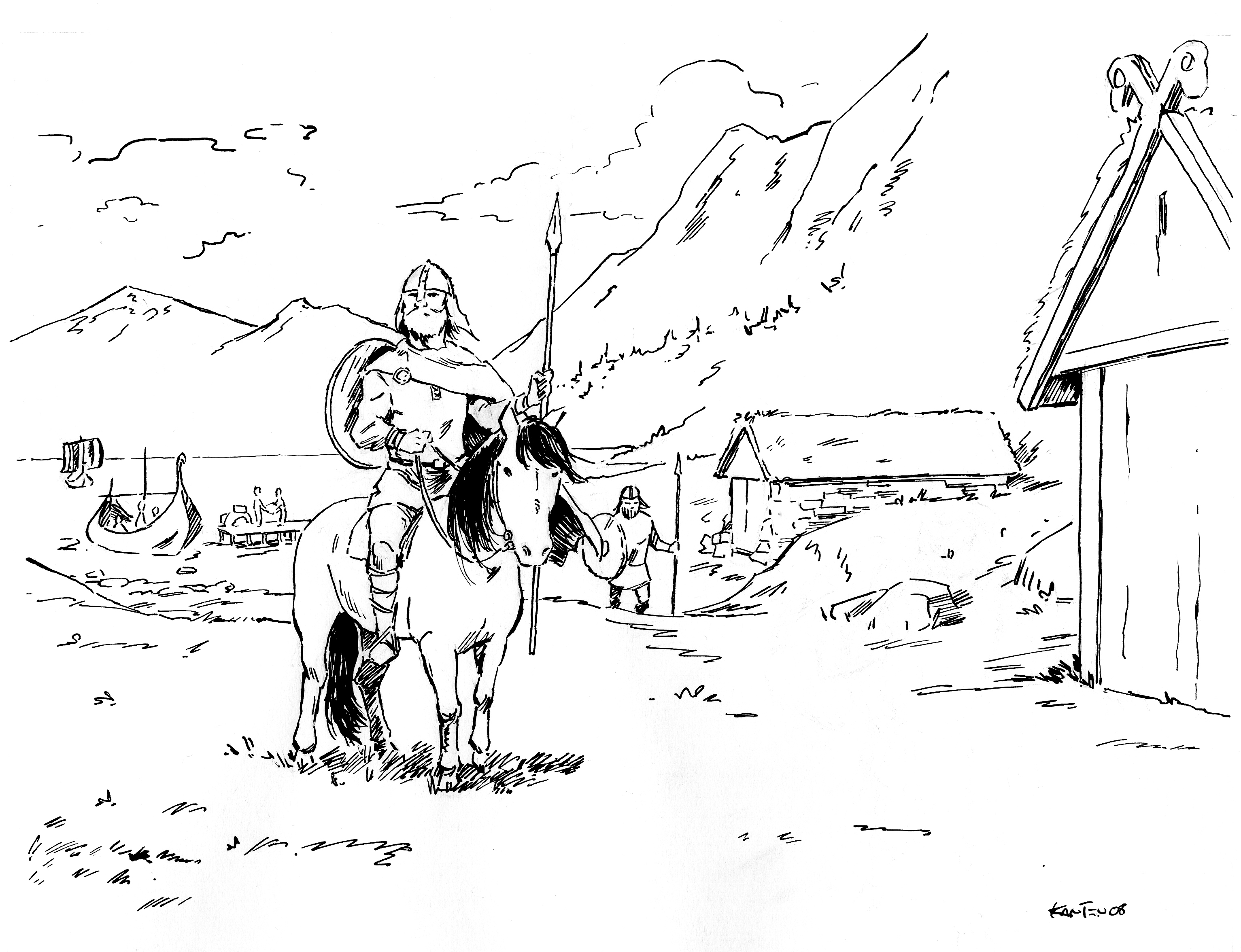 Illustration from the late Iron Age on the Nordic Timeline