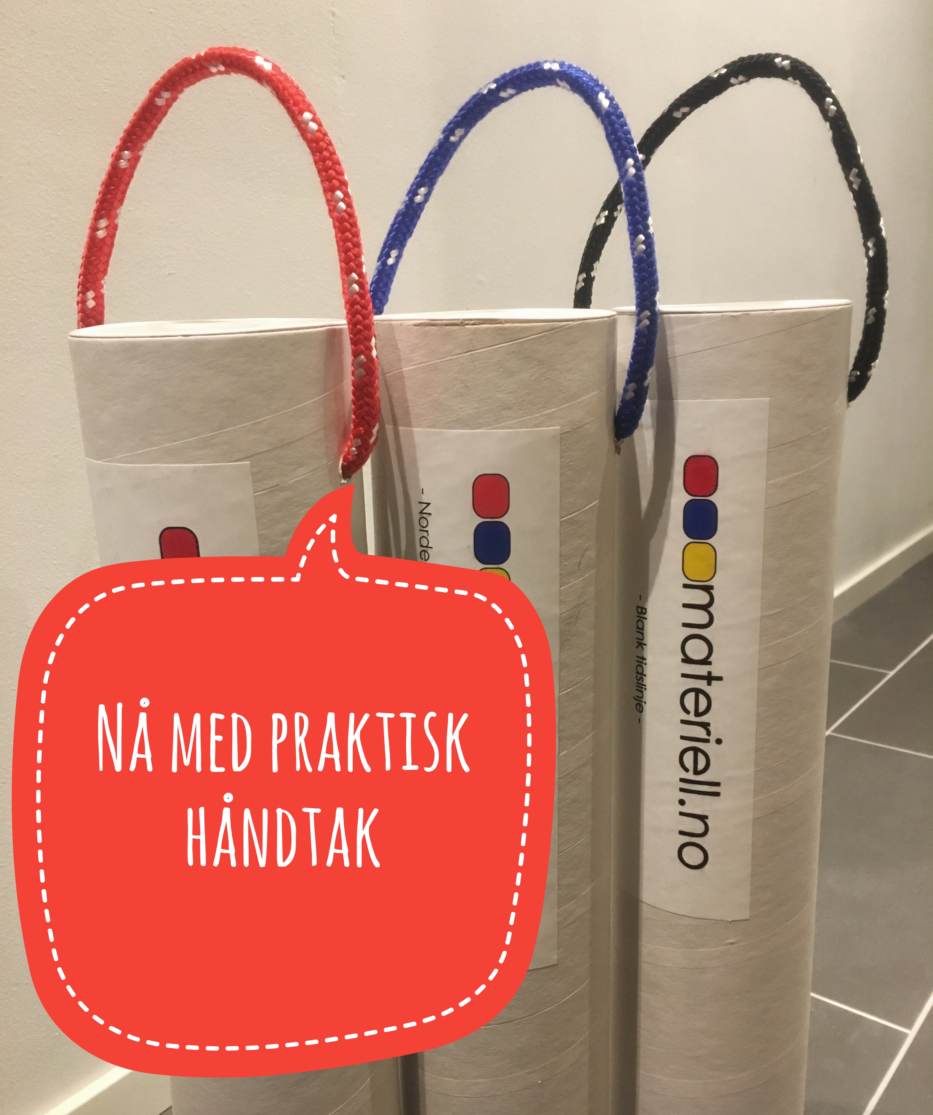 Timelines in storage cylinders with handles